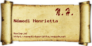 Némedi Henrietta névjegykártya