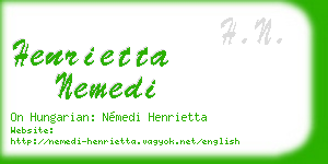henrietta nemedi business card
