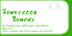 henrietta nemedi business card